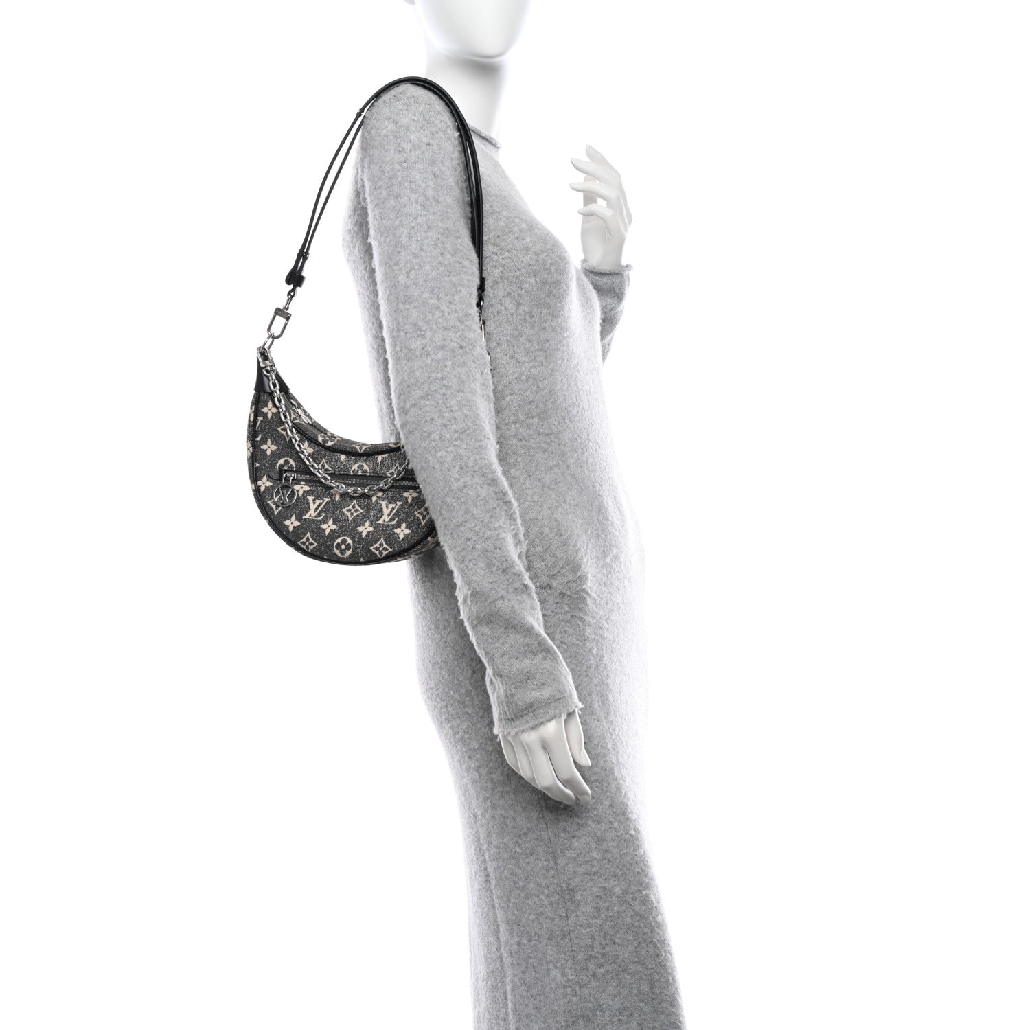 Louis Vuitton Monogram Jacquard Denim Loop Black 2 of 9