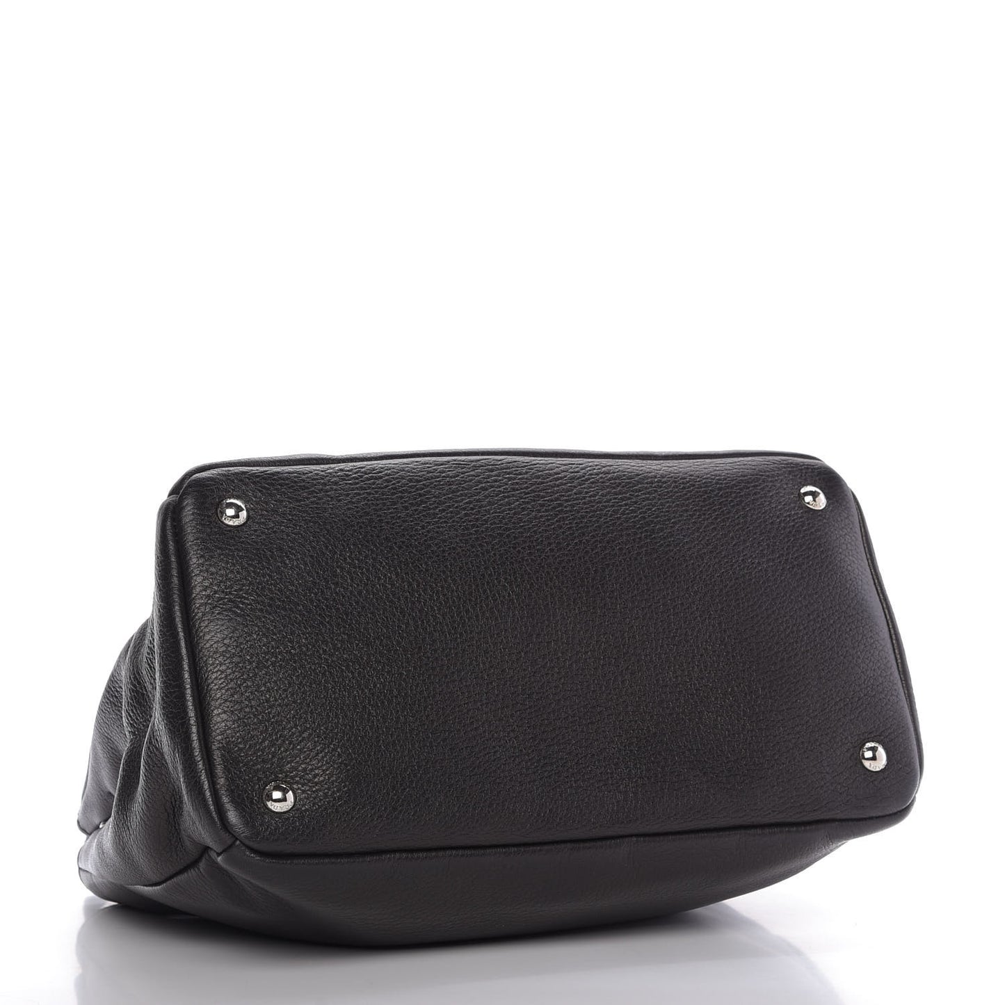 Cervo Deerskin Shopping Tote Black