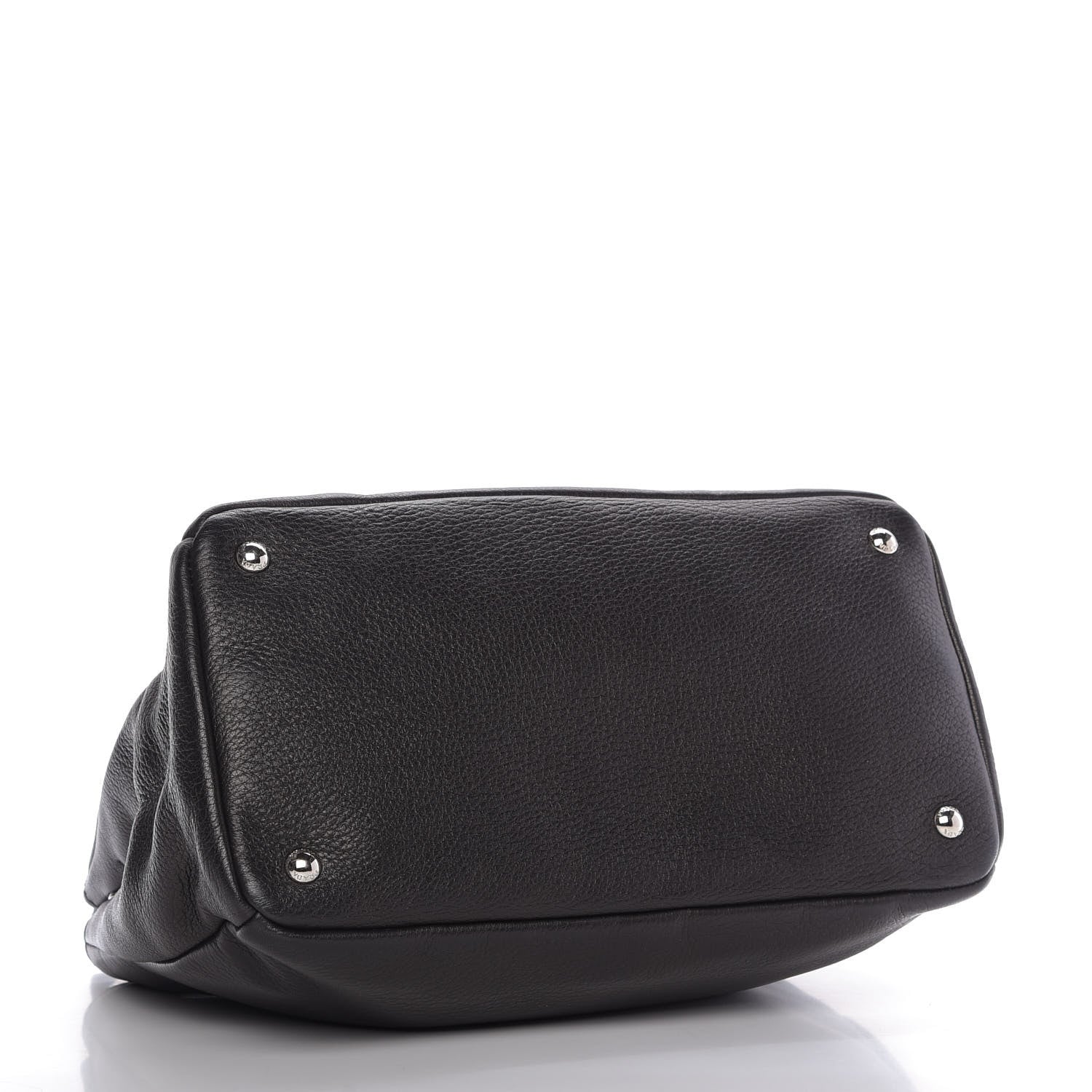 Prada Cervo Deerskin Shopping Tote Black 5 of 10
