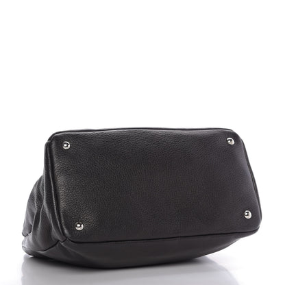 Prada Cervo Deerskin Shopping Tote Black 5 of 10