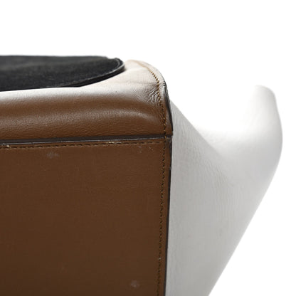 Celine Smooth Calfskin Suede Large Tri-color Trapeze Black 9 of 10