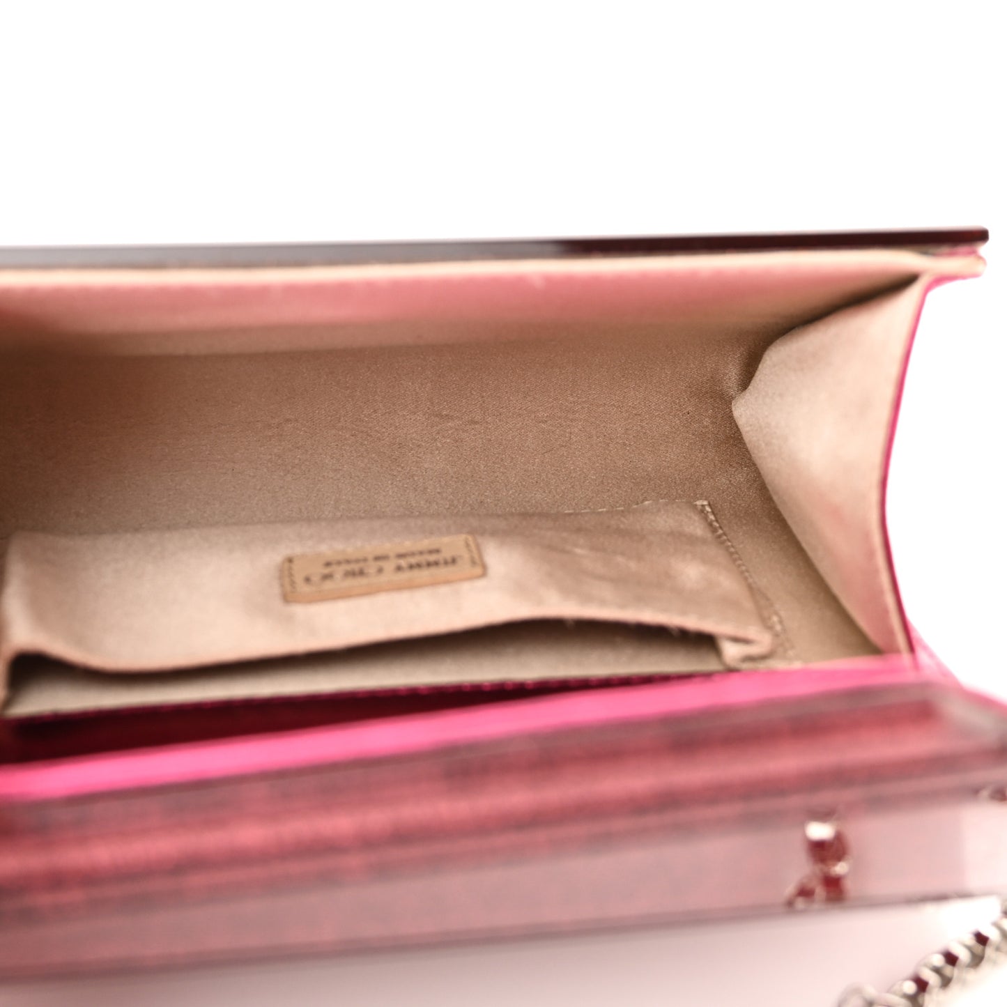 Acrylic Glitter Micro Candy Clutch Red