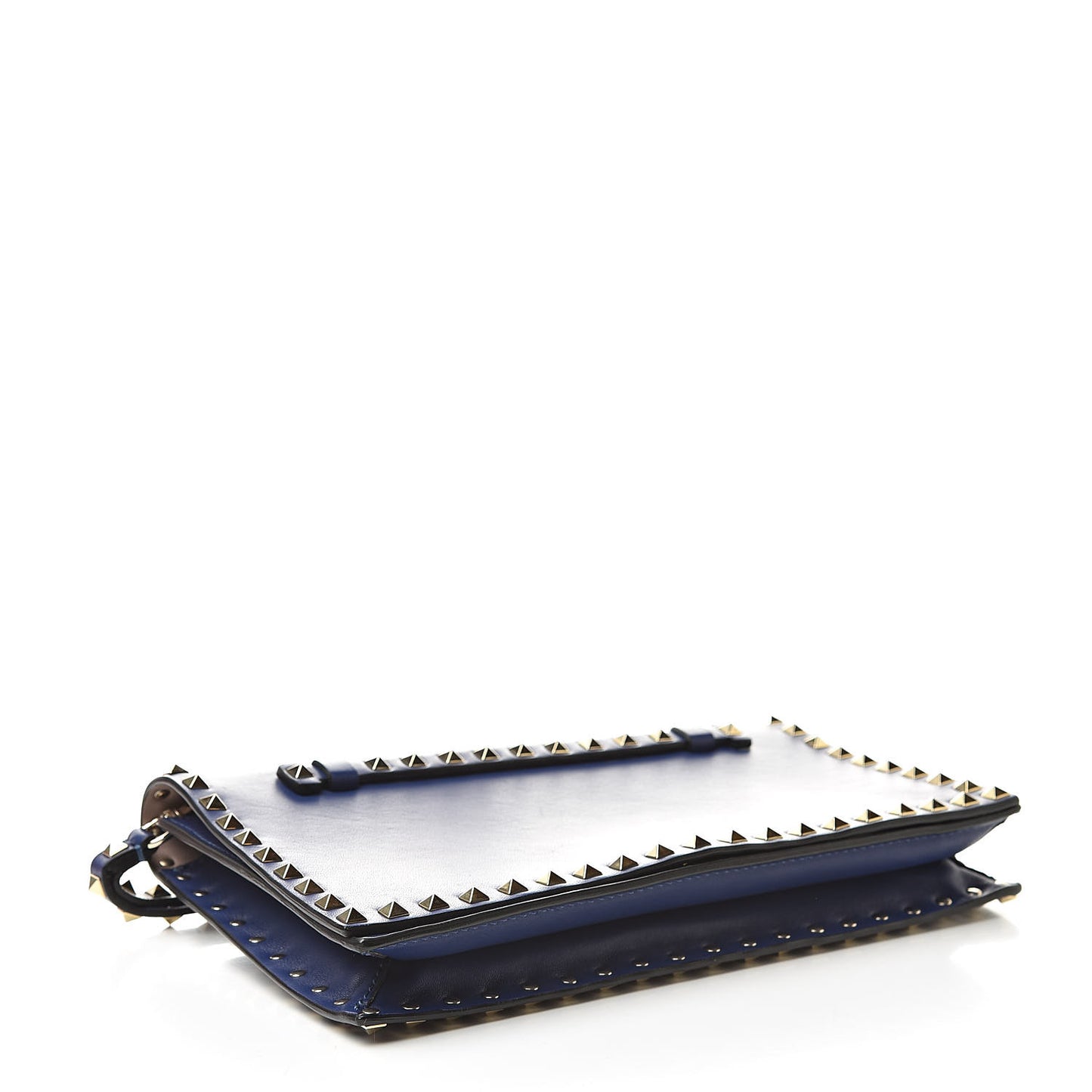 Nappa Rockstud Wristlet Clutch Blue China