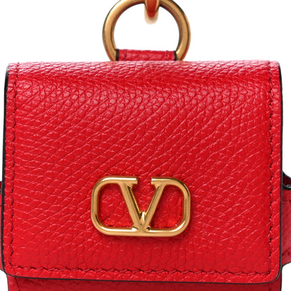 Valentino Garavani Grainy Calfskin Vlogo Airpods Case Rouge Pur 8 of 10