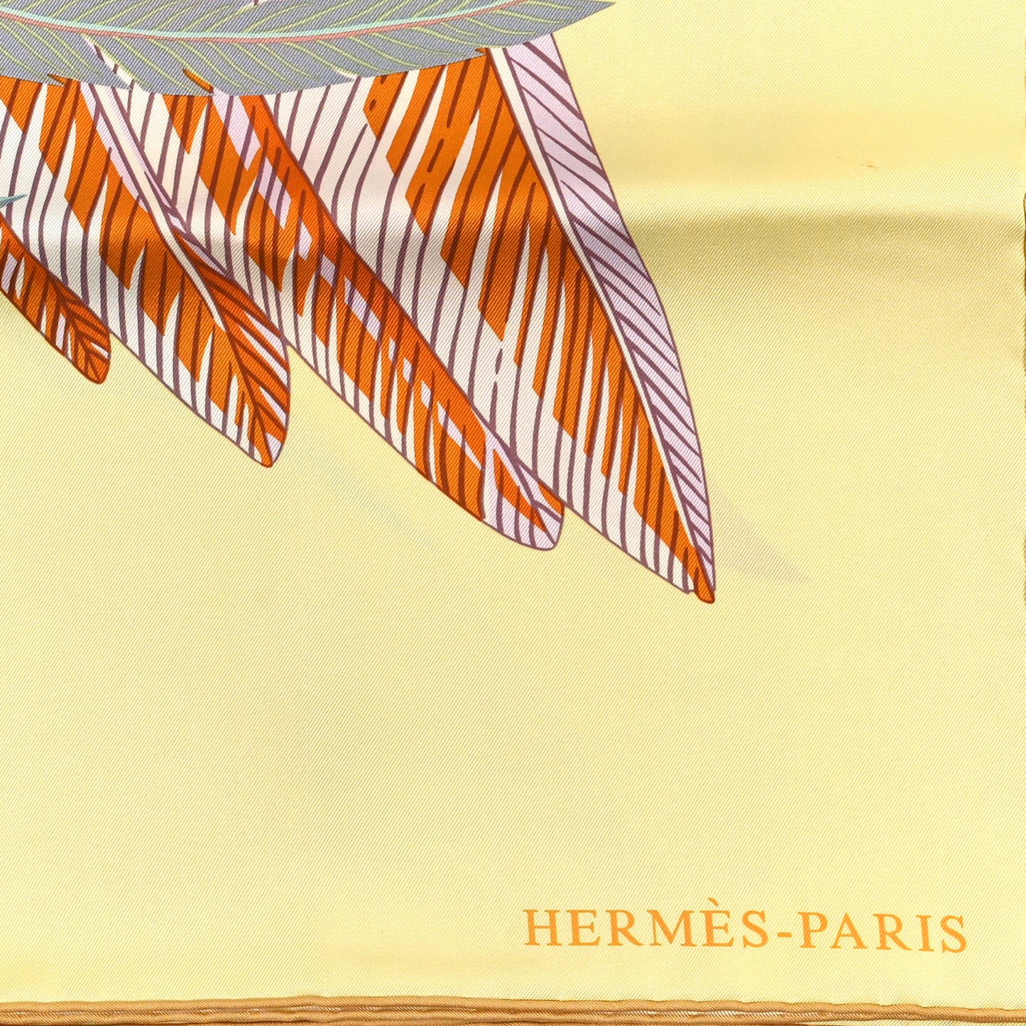 Silk Giant Toucans De Paradis Scarf 140 Jaune Rose Poudre