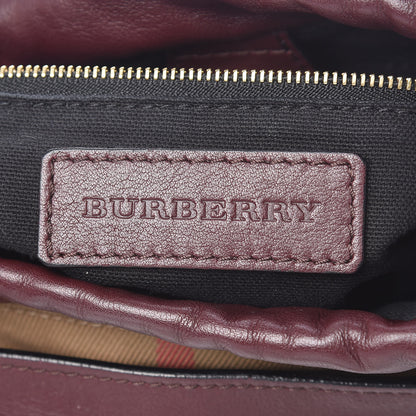 Burberry Calfskin House Check Little Crush Deep Claret 6 of 11