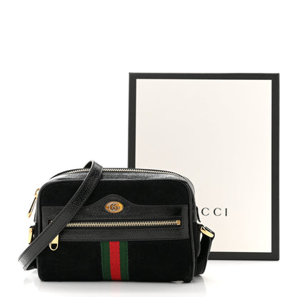 Gucci Suede Patent Web Mini Ophidia Shoulder Bag Black 11 of 11