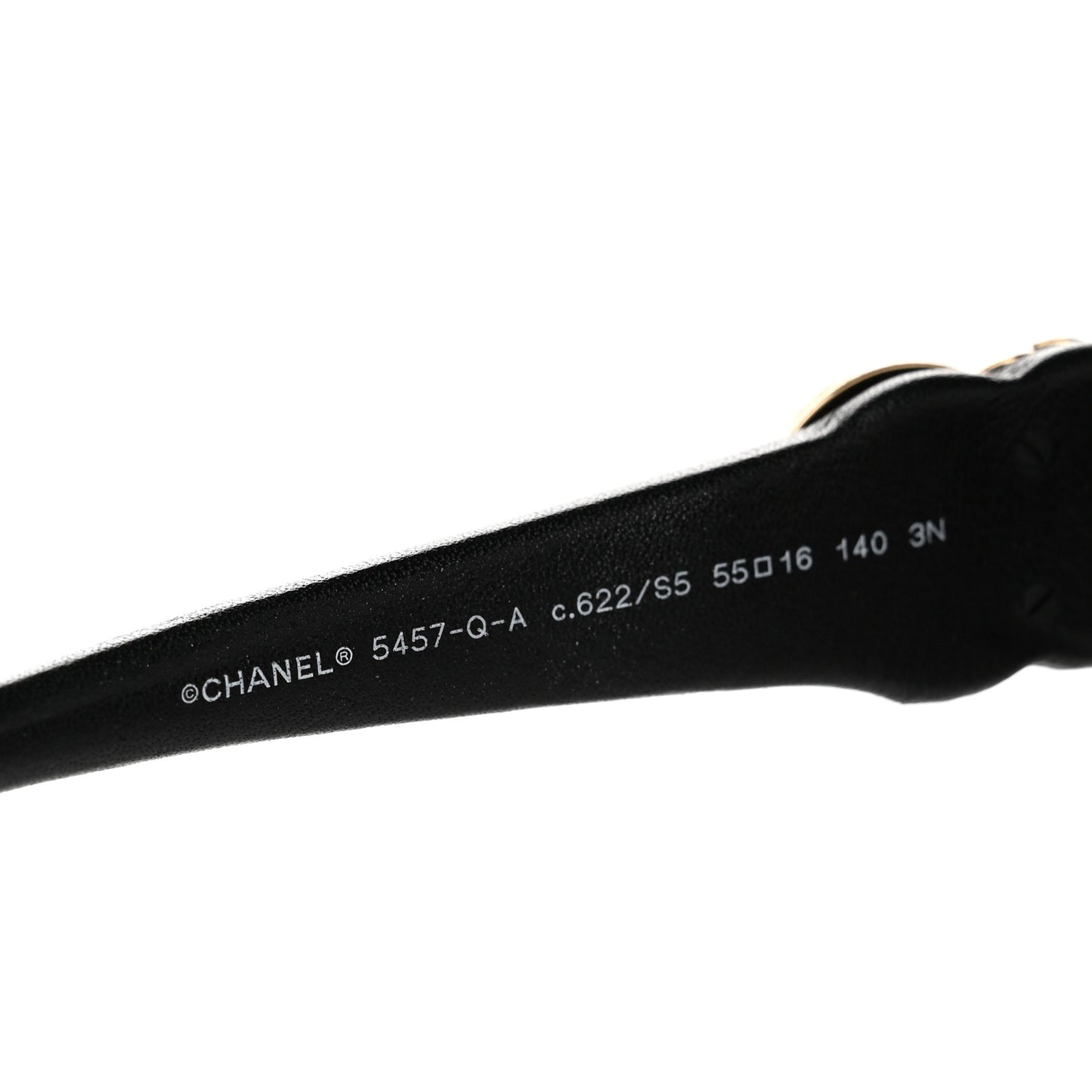 Acetate Lambskin CC Sunglasses 5457-Q-A Black
