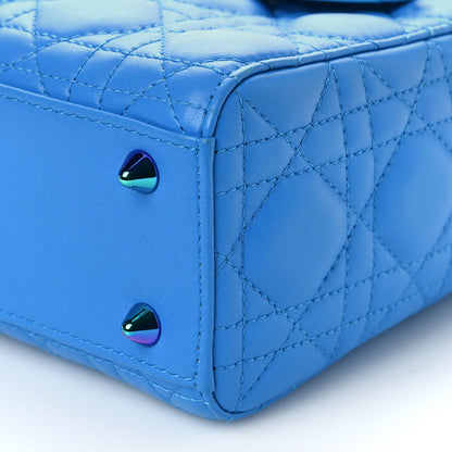 Christian Dior Lambskin Cannage Small Lady Dior Bright Blue 8 of 11