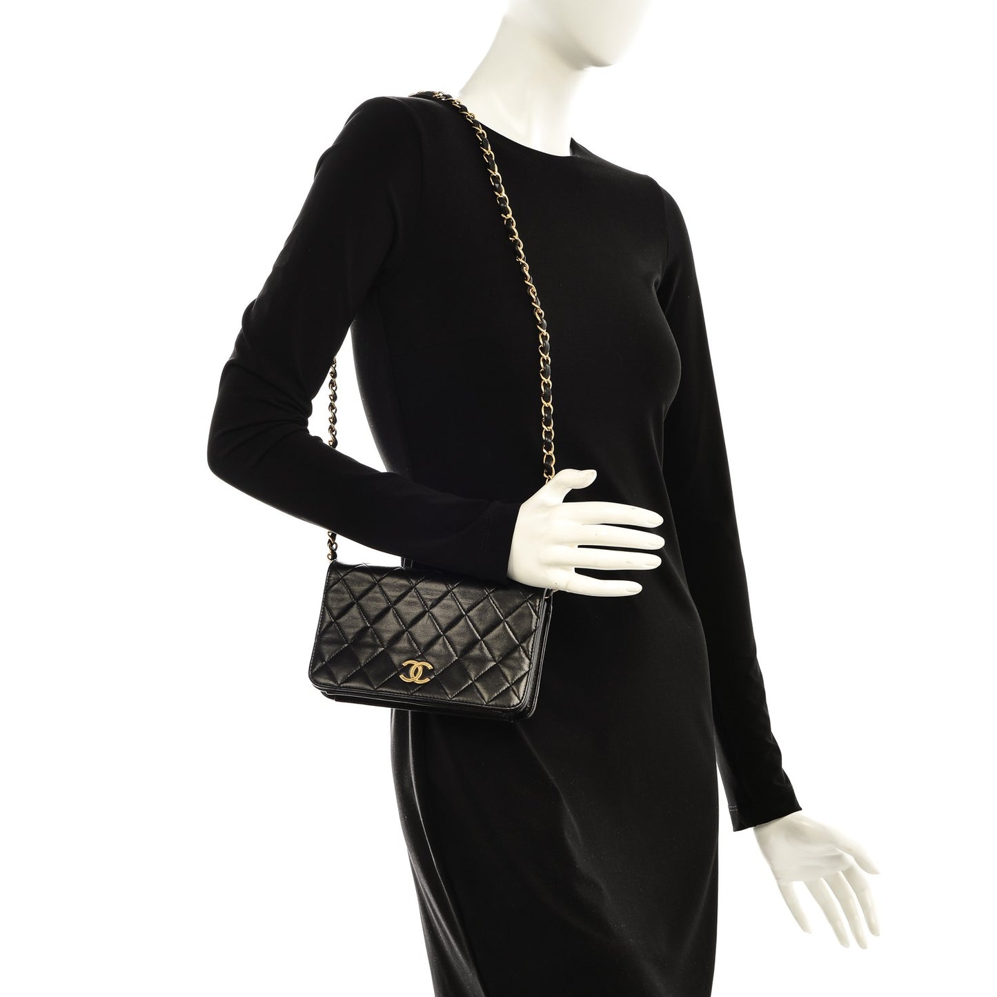 Lambskin Quilted Mini Flap Black