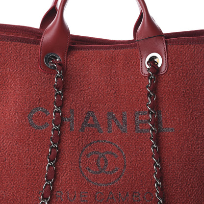 Chanel Lurex Boucle Medium Deauville Tote Red 8 of 8