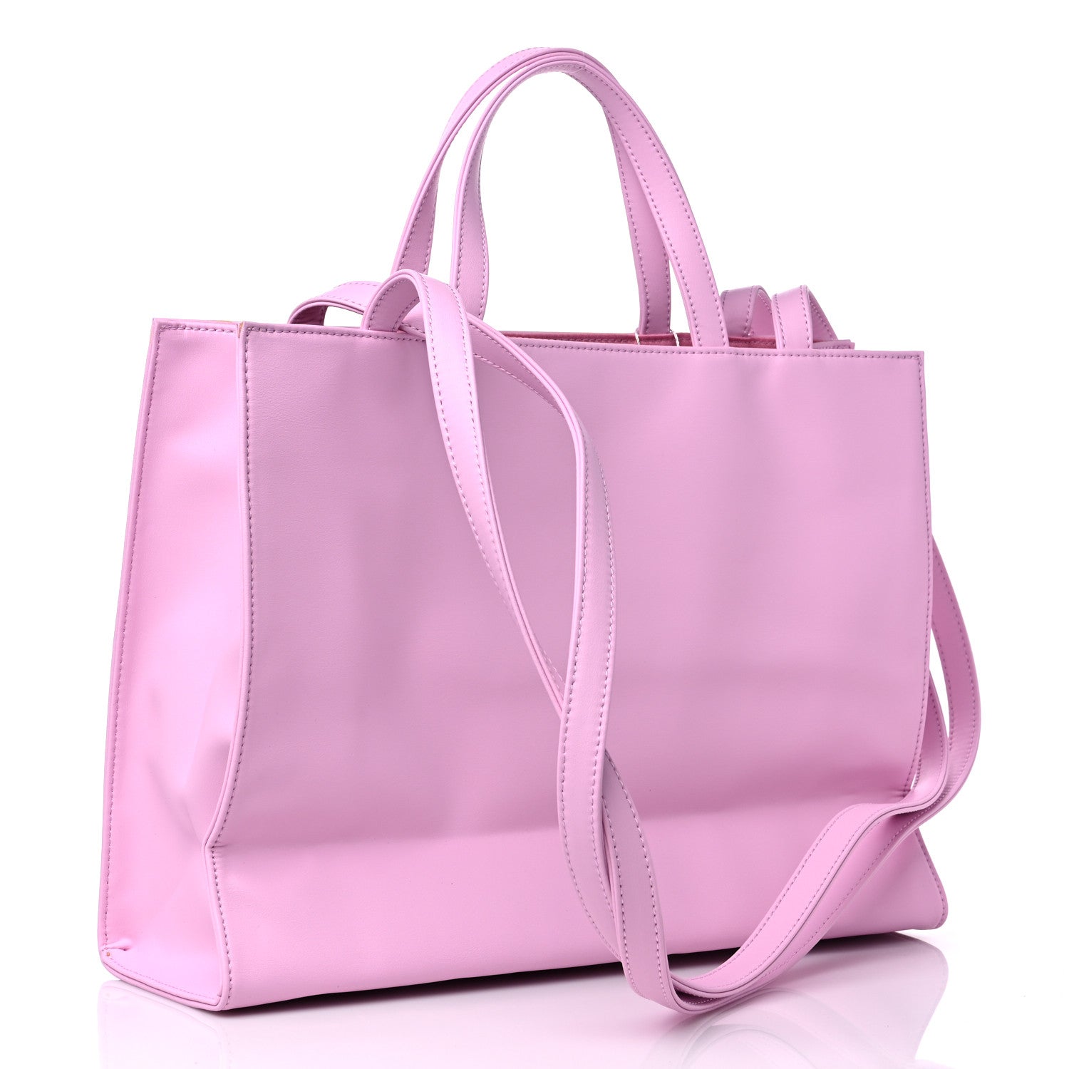Telfar Vegan Leather Medium Shopping Bag Bubblegum 3 of 10