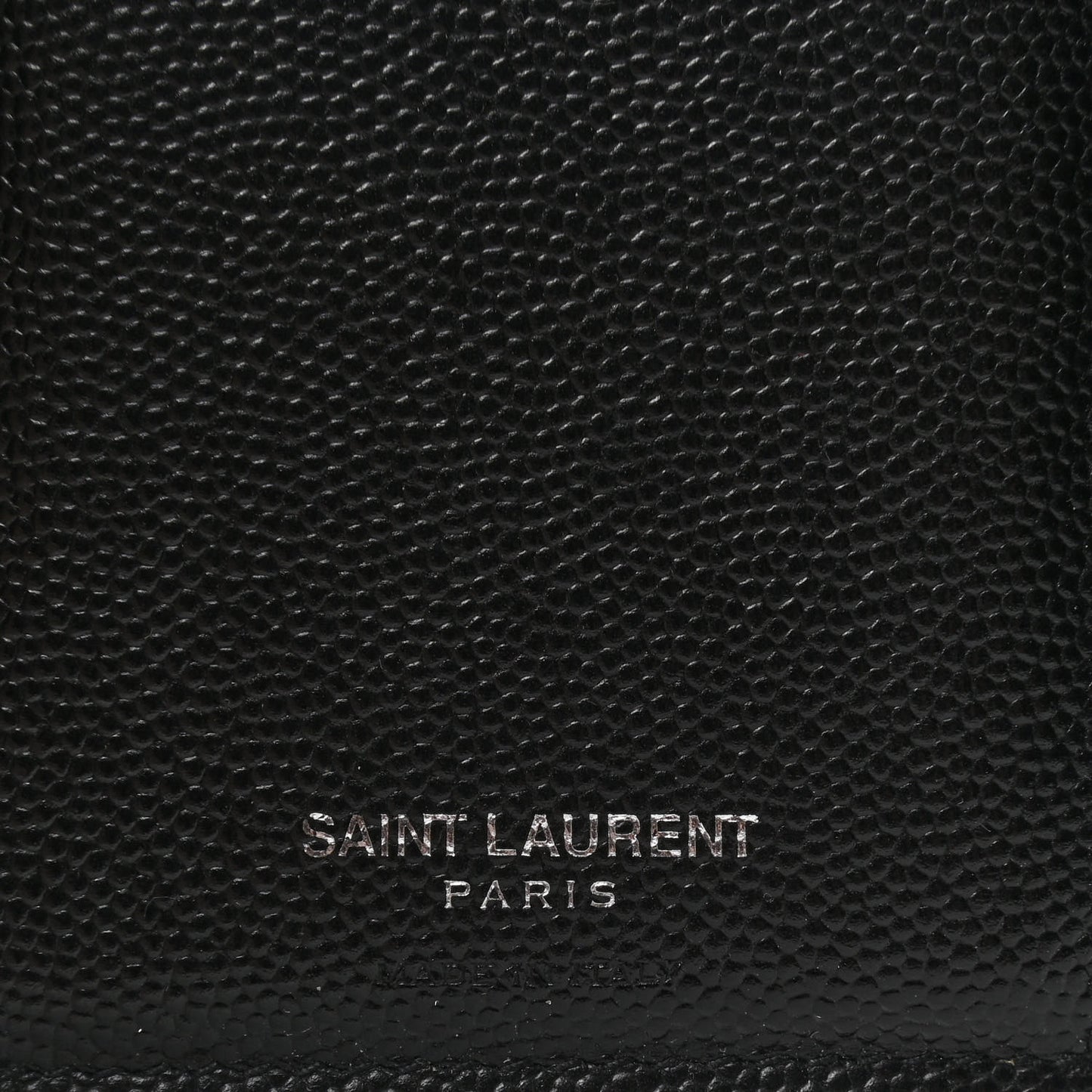 Grain De Poudre Matelasse Chevron Monogram Compact Tri Fold Wallet Black