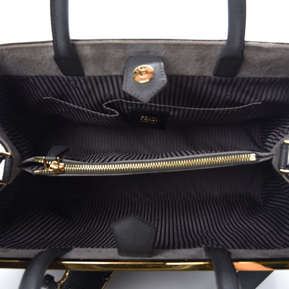 Fendi Vitello Elite Flamingo Regular 2Jours Tote Grigio Grigio Chiaro 6 of 8