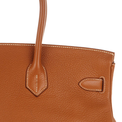 Hermes Taurillon Clemence JPG Shoulder Birkin II 42 Gold 24 of 26