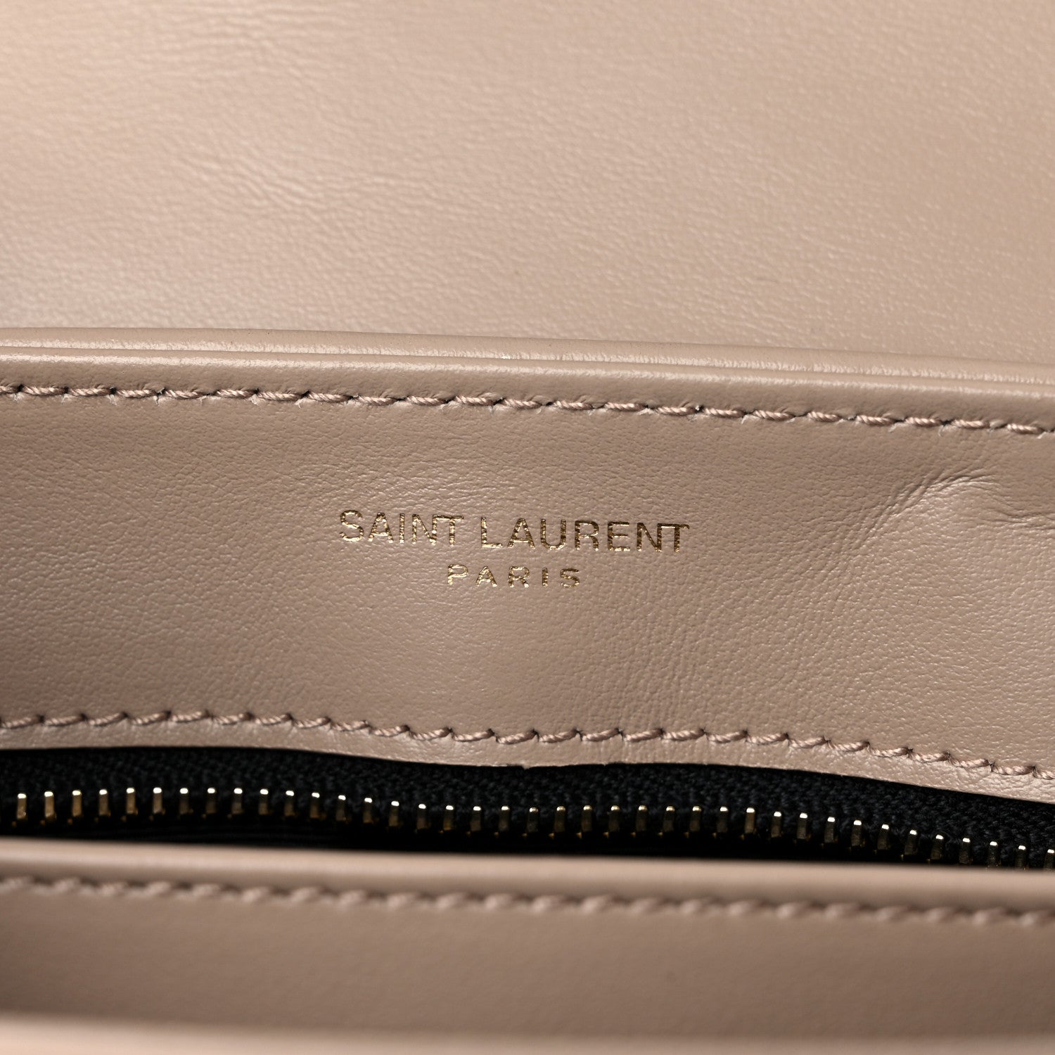 Saint Laurent Calfskin Y Quilted Monogram Toy Loulou Crossbody Bag Dark Beige 5 of 8