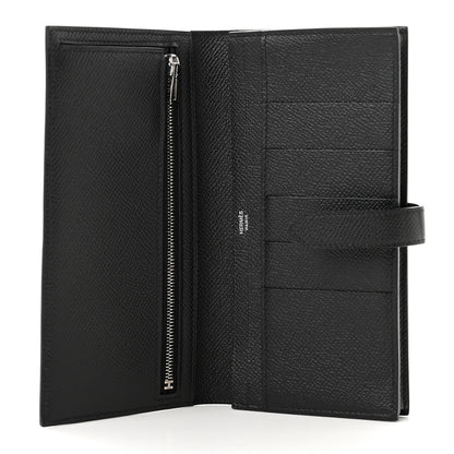 Hermes Epsom Monochrome Bearn Gusset Wallet Black 5 of 8