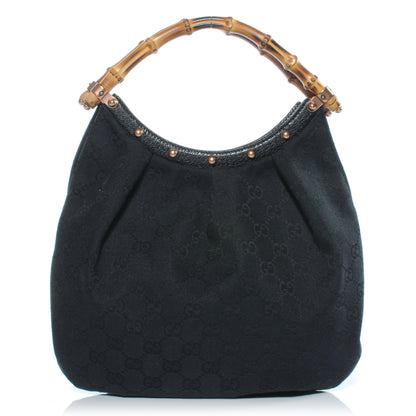 Gucci Monogram Bamboo Small Handbag Black 1 of 8