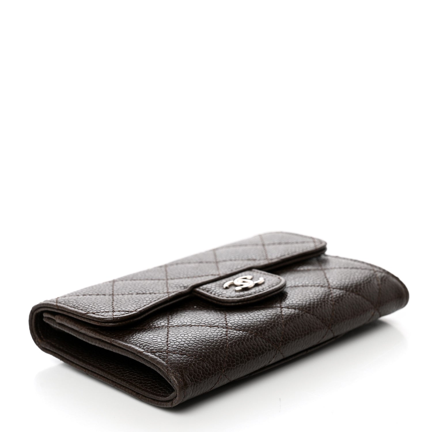 Chanel Caviar Quilted Small Flap Wallet Brown 4 of 9
