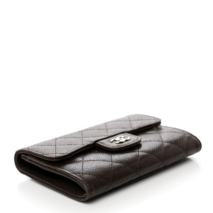Chanel Caviar Quilted Small Flap Wallet Brown 4 of 9