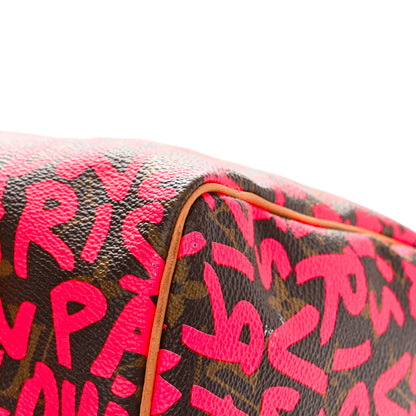 Louis Vuitton Monogram Graffiti Speedy 30 Fuchsia 10 of 15