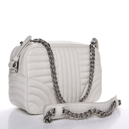 Prada Soft Calfskin Diagramme Crossbody Bag White 3 of 8