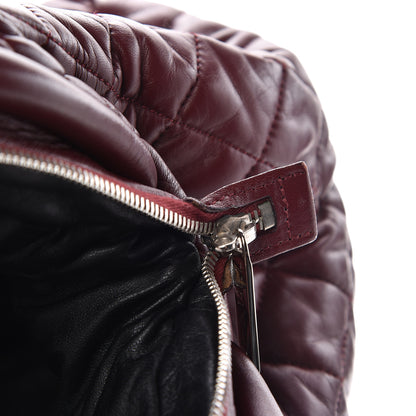 Chanel Lambskin Coco Cocoon Bowler Burgundy 9 of 16
