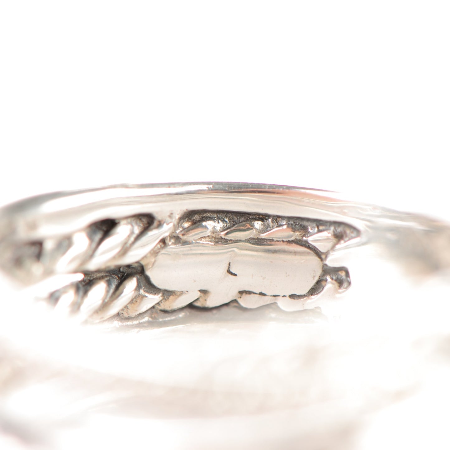 Sterling Silver Diamond 7mm Crossover Ring 49 5