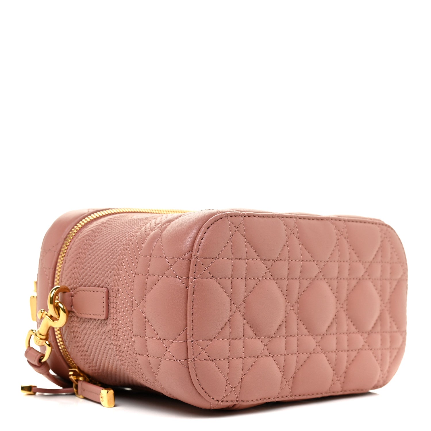 Christian Dior Lambskin Cannage Small Diortravel Vanity Case Pink 4 of 9