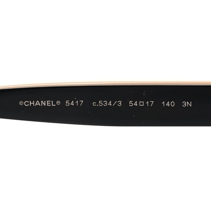 Chanel Acetate Polarized Square Sunglasses 5417 Black Beige 5 of 7