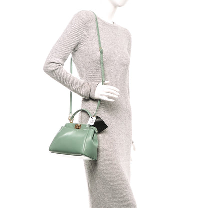 Fendi Nappa Mini Peekaboo Iconic Satchel Menta 2 of 5