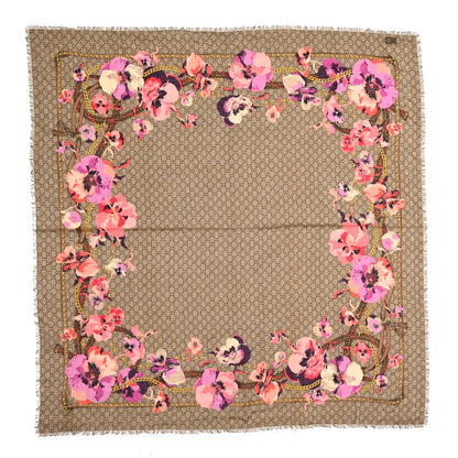 Gucci Wool Jacquard GG Monogram Big Panshie Fringe Shawl Roseate Beige 1 of 4