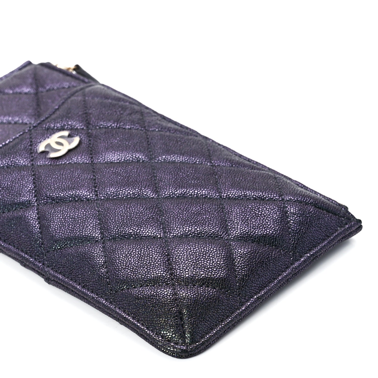 Chanel Iridescent Caviar Quilted Classic iPhone Pouch Black 10 of 11