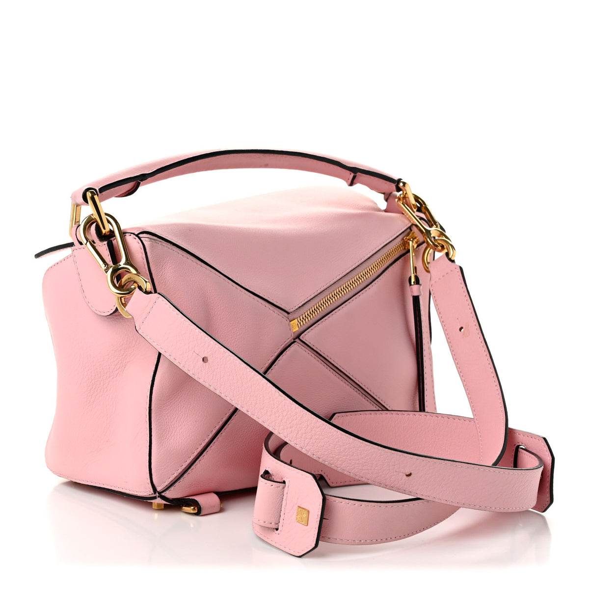 Calfskin Small Puzzle Bag Pastel Pink