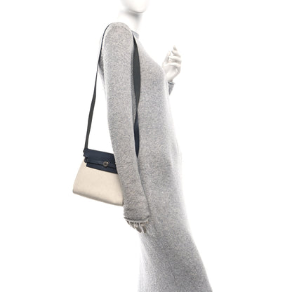 Hermes Military Toile Vache Hunter Herbag Zip Retourne 20 Ecru Bleu Glacier Ardoise 2 of 10
