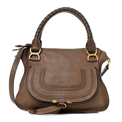 Chloe Calfskin Medium Marcie Satchel Barbour Khaki 1 of 14