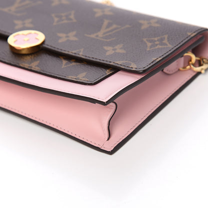 Louis Vuitton Monogram Flore Chain Wallet Rose Ballerine 8 of 10