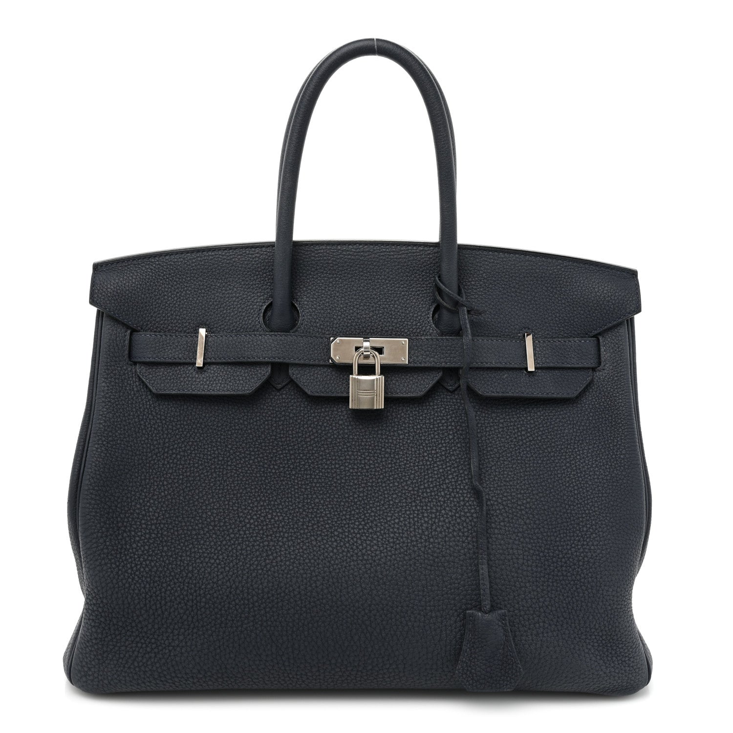 Hermes Togo Birkin Verso 35 Bleu Nuit Orange Poppy 1 of 18