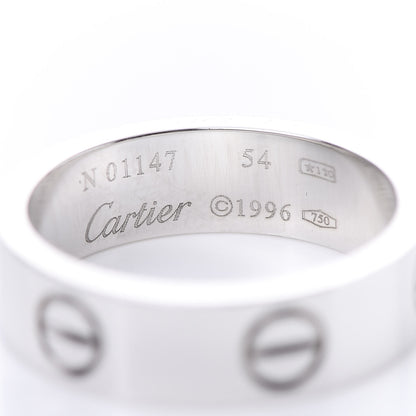 Cartier 18K White Gold 5.5mm LOVE Ring 54 6.75 4 of 4