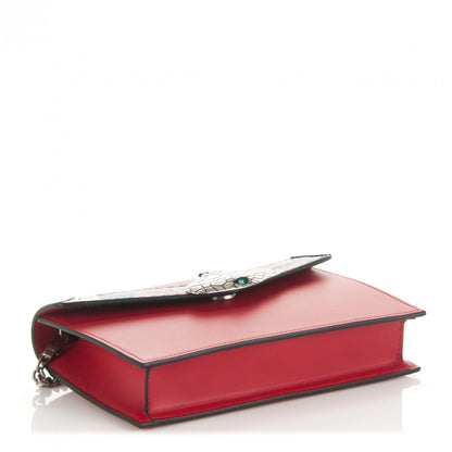 Gucci Snakeskin Calfskin Lilith Shoulder Bag Hibiscus Red 4 of 7