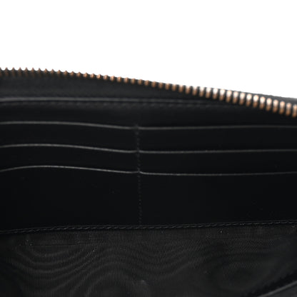 Gucci Calfskin Matelasse GG Marmont Zip Around Wallet Black 5 of 7
