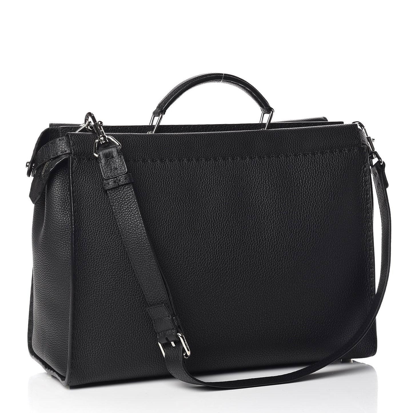 Cuoio Romano Selleria Large Mens Peekaboo Iconic Essential Satchel Black