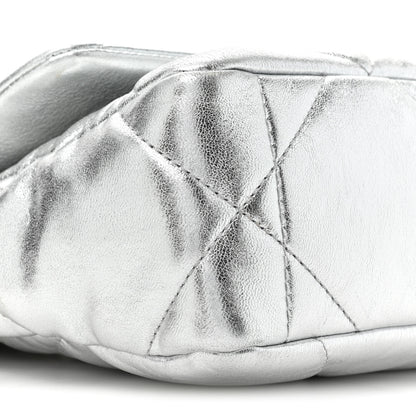Chanel Metallic Lambskin Quilted Medium 19 Flap Silver 9 of 9