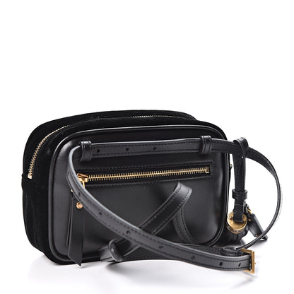 Saint Laurent Velour Matelasse Monogram Lou Belt Bag Black 2 of 9