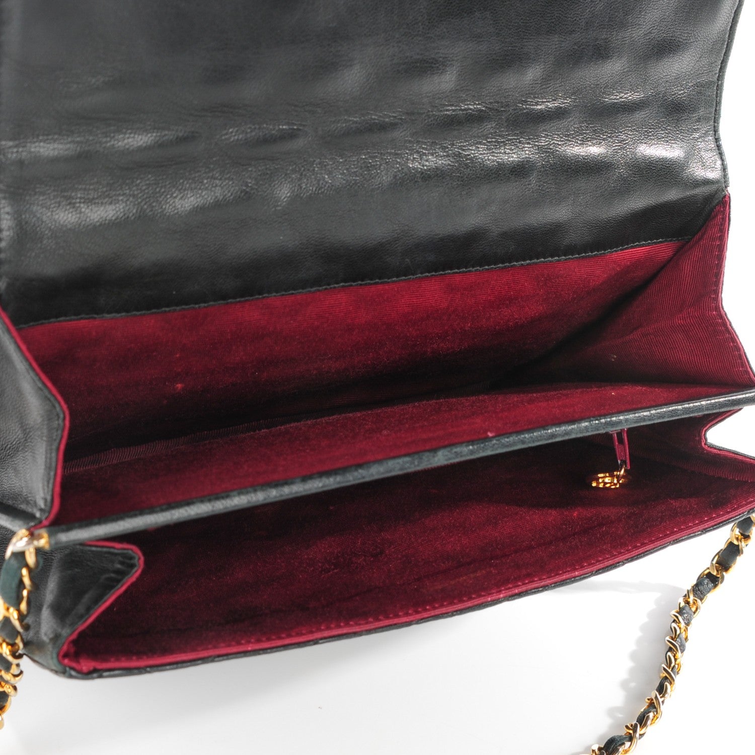 Chanel Lambskin Quilted Medium Single Flap Black 9 of 12