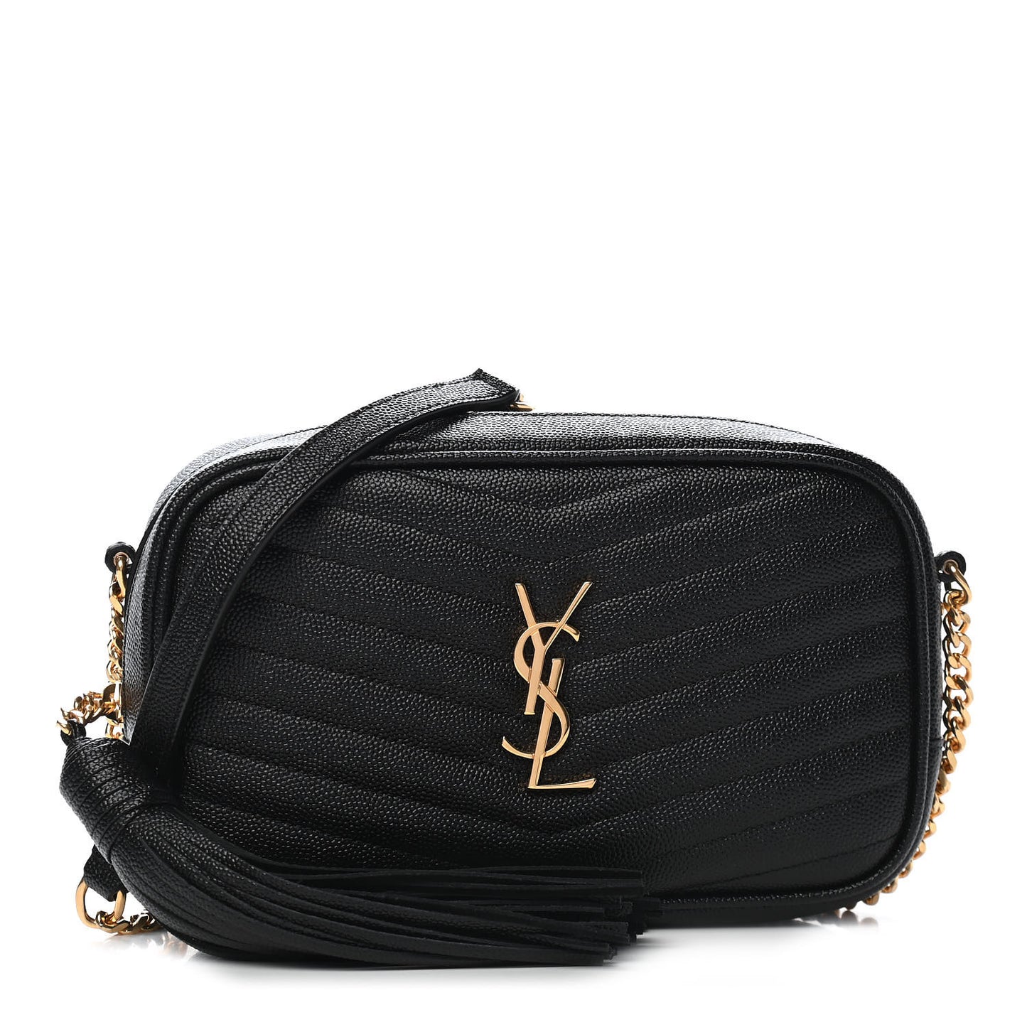 Grain De Poudre Matelasse Monogram Mini Lou Camera Bag Black
