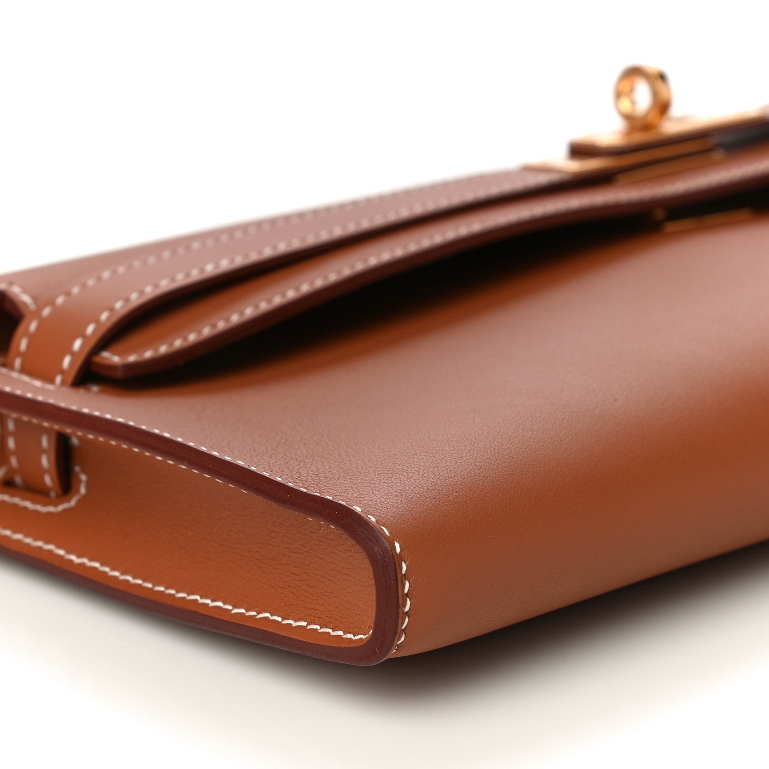 Hermes Swift Kelly Cut Clutch Pochette Gold 8 of 11