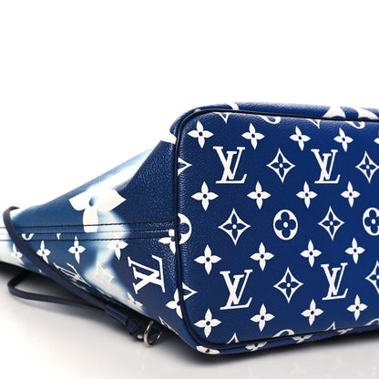 Louis Vuitton Monogram Escale Neverfull MM Blue 7 of 8
