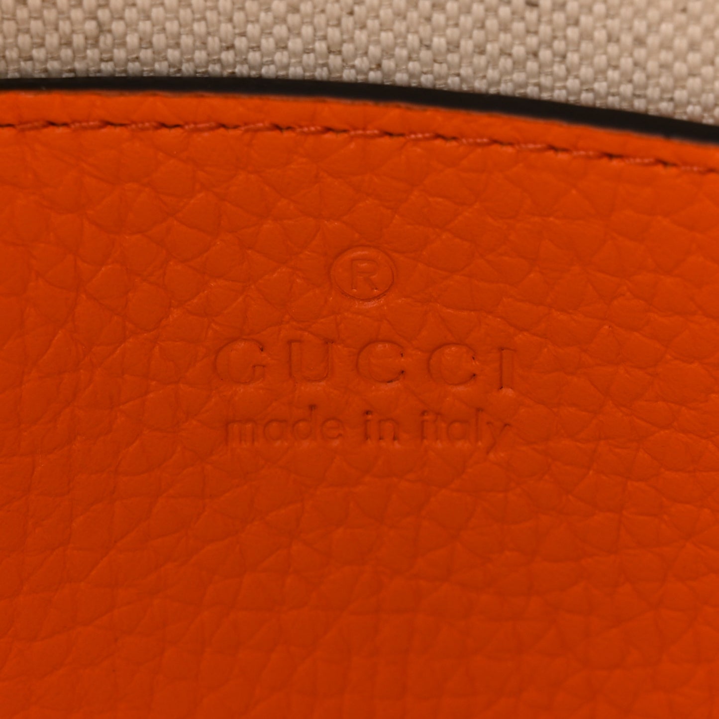 Piuma Calfskin Jumbo GG Embossed Mini Duffle Bag Good Orange