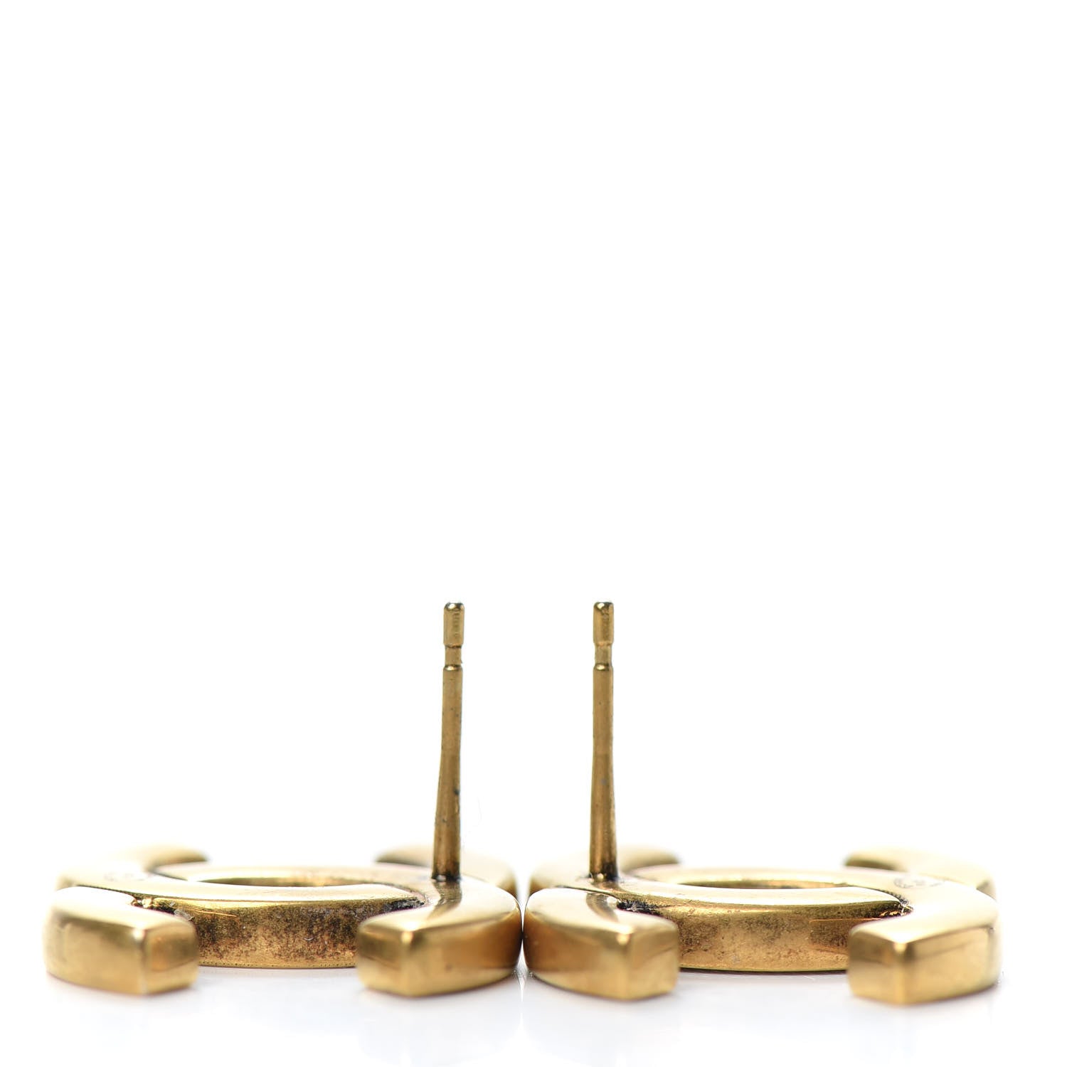 Chanel Metal CC Chain Earrings Gold 3 of 4